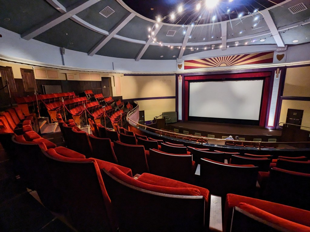 Inside the Hippodrome Cinema in Bo'ness.